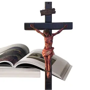 Wall Cross - Religious Christian Wall Cross Decor | Bedroom Cross Sculpture, Collectible Figurine, Renaissance Catholic Gift, Christ for Home, Church, Spiritual Decoration, Ornaments