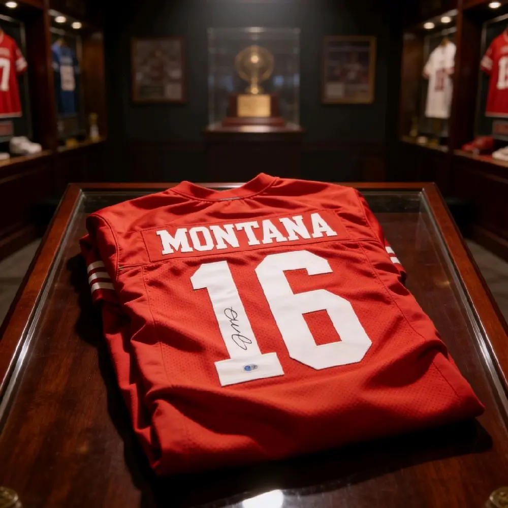 Joe Montana San Francisco 49ers Hand Autographed Custom Stitched Red Jersey Beckett Authenticated