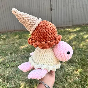 Crochet ice cream turtle