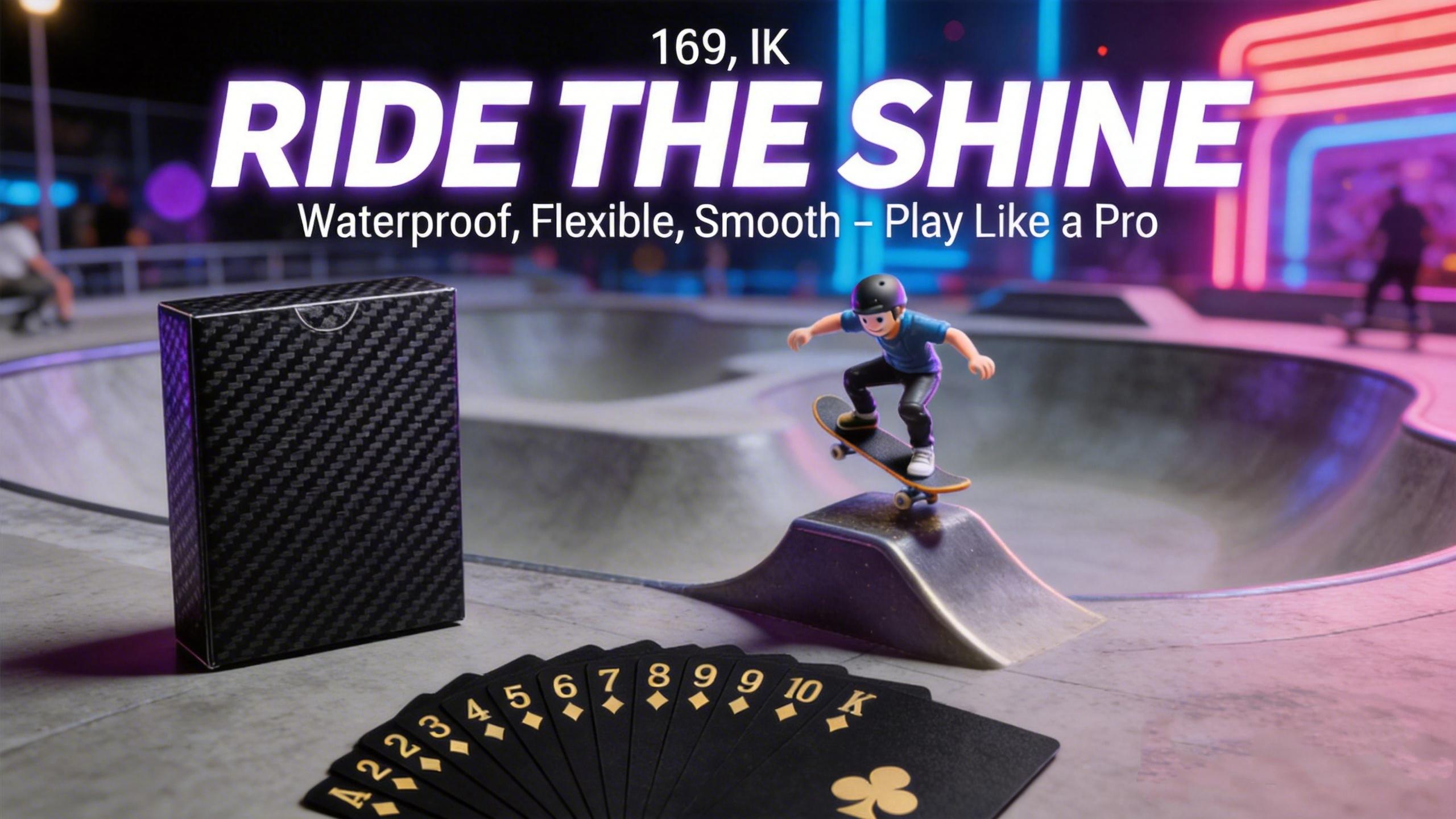 Diamond Waterproof Black Playing Cards, Poker Cards, HD, Deck of Cards (Black) Diamond Waterproof Black Playing Cards, Poker Cards, HD, Deck of Cards (Black)