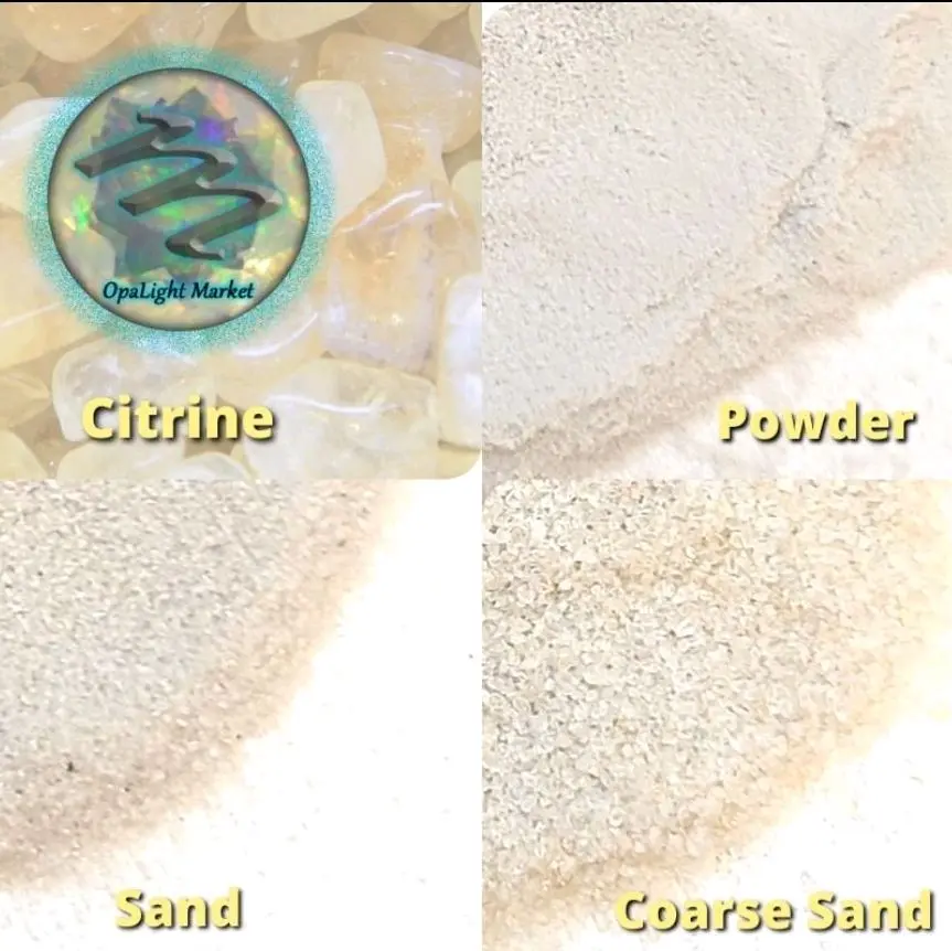 Citrine Crystal Sand | Crushed Gemstone Powder, Coarse Gemstone Sand, Orgone, Candle Making, Jewelry, Wood Inlay, Crystal Art, Resin Crafts