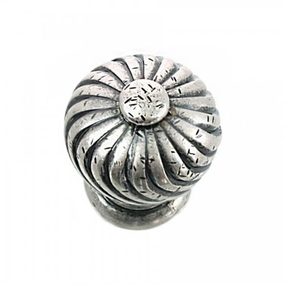 212 MAIN Distressed Look 1.25 in. Zinc Pewter-Nickel French Twist Cabinet Knob, Ideal for Door Hardware and Tools & Hardware Applications