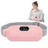 Cordless Electric Heating Pad for Cramps - Portable Adult Waist Belly Wrap Belt with 3 Temperature Control Levels, 4 Massage Modes, Fast Warmth, EU Type Plug Plastic Pain Relief Personal Care Wellness Tool (Pink)