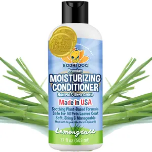 Bodhi Dog Moisturizing Conditioner - Soothing Plant-Based Formula with Aloe Vera & Jojoba Oil, Made in USA (Lemongrass)