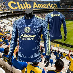2526 ClubAmerica Away Blue Long-Sleeve Soccer Jersey Ligamx