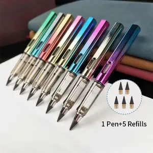 1pcsNew Technology Unlimited Writing Pencil No Ink Novelty Pen Art Sketch Painting Tools Kid Gift School Supplies Stationery Mechanical Pencils Set