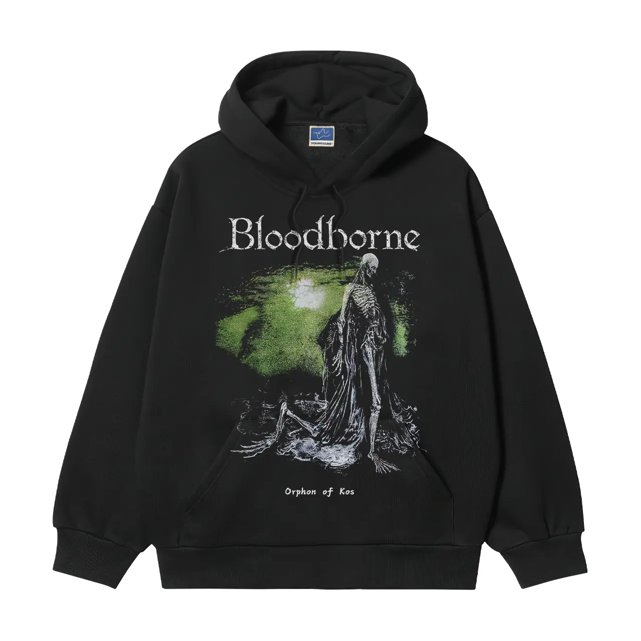 Bloodborne Hoodie Vintage Streetwear Heavyweight 400g Cotton Original Design DTG Print Unisex Sweatshirt