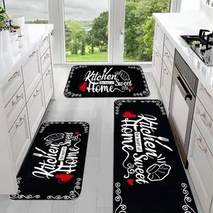 JIT 1pc Flannel Spliced Carpet for Kitchen, Farmhouse kitchen rug, Flannel End Table Rug, Slip-resistant washable end table carpet, suitable for kitchen carpets