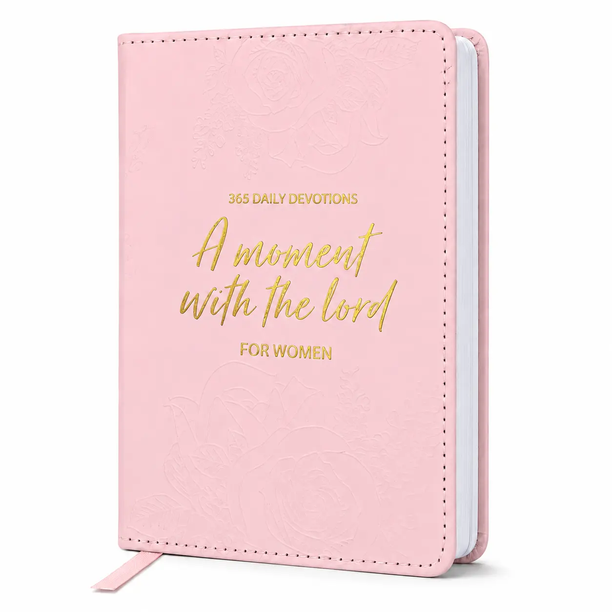 One Minute with the Lord for Women, 365-Day Women’s Study Bible, Full-Color Embossed Faux Leather Hardcover, Daily Devotional Prayer Journal, Bible Study Book and Inspirational Christian Gift for Her