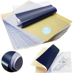 Yuelong Tattoo Transfer Paper 50 Sheets - A4 Thermal Stencil Paper for Tattooing, 4 Layers High Definition Transfer Paper, DIY Tattoo Tracing Paper for Tattoo Transfer Kit Tattoo Studio Supplies