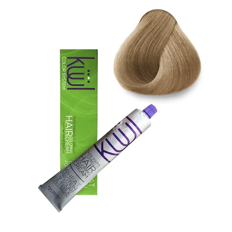 KUUL Pre-Mixed Permanent Hair Dye - Kuul Color System, Ammonia-Free, Long-Lasting 9.12 Rubio Clarisimo Cenizo Nacarado Shade, Unisex Haircare for Normal, Curly & Fine Hair, 24 Months Color Extending, 3.04 fl oz Tube
