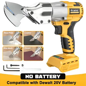 Sheet Metal Cutter Compatible with Dewalt 20v, Battery Not Included, Sheet Metal Nibbler - 221 Ft-Lbs Torque Metal Shears - Cuts 18GA Material for Steel, Leather & Carpet - with 360 Degree Pivoting Head