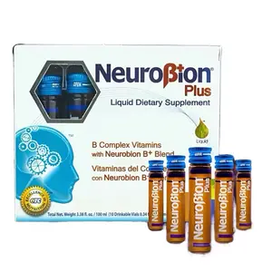 Neuro Plus Liquid Dietary Supplement Complejo B  con 10 Microbotellas Healthy
