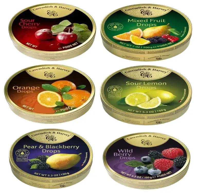 Cavendish and Harvey Sour Cherry Drops 5.3 Oz (3 pack) Multiple Flavors