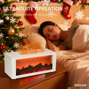 Fireplace Flame Diffuser 300ml 7-Color LED Essential Oil Diffuser with Timer Remote Control Auto Shut-Off Includes 3 Oils for Home Aromatherapy Long-Lasting Scent Colorful humidifier mist Water