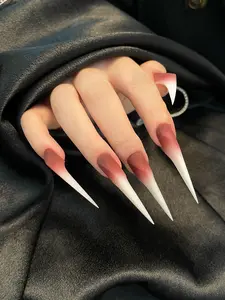 Handmade Long Sharp Mechanical Dragon Shape Claw Press on Nails For Women Cosplay Fake Nails Alt Nails