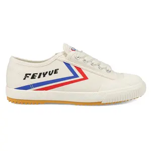 Feiyue Performance Fashion Shoes | Lightweight Ivory Canvas Casual Shoes | Gum Sole for traction | Unisex Sizing | Fe Lo 1920