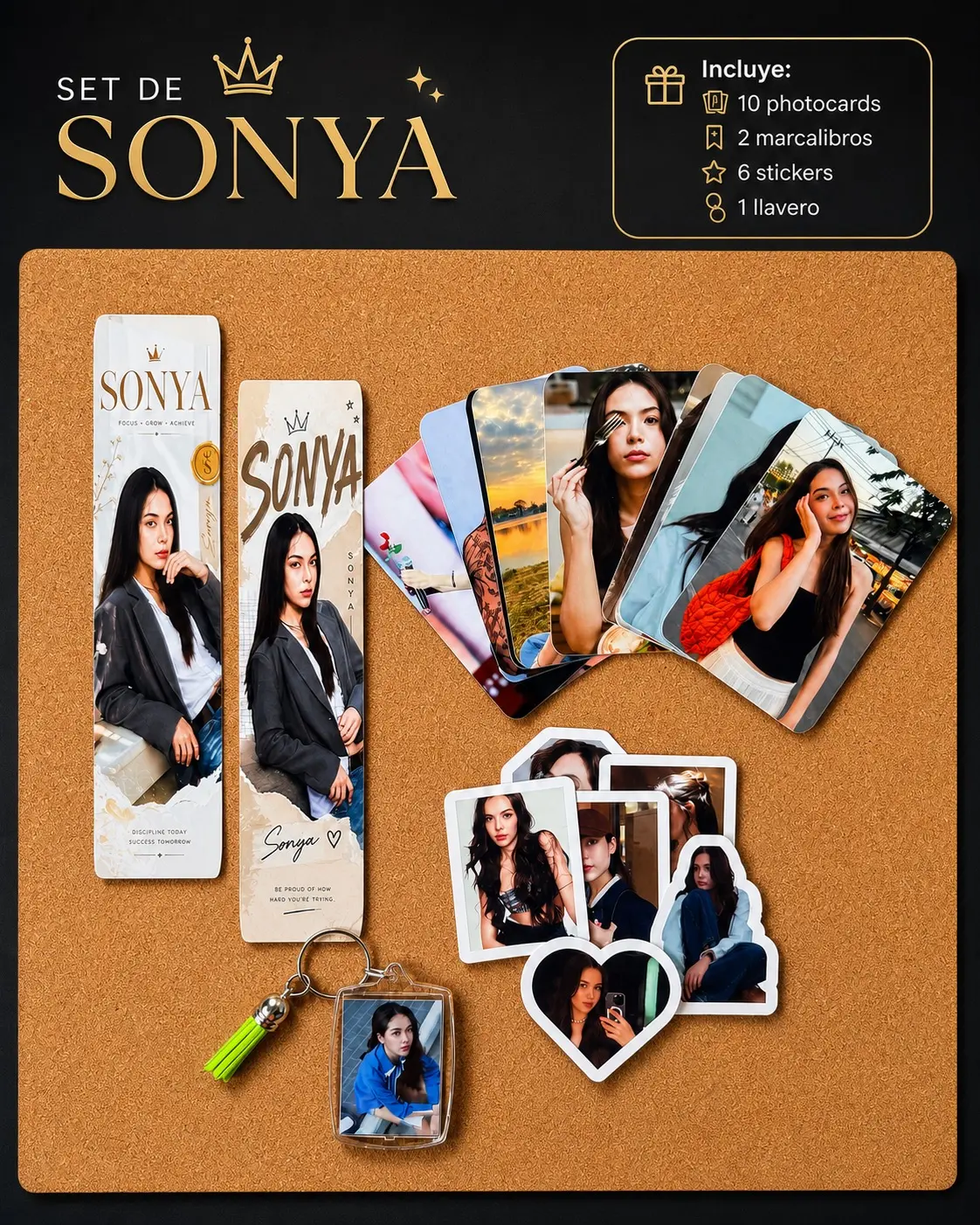 Sonya Arte GL Bundle with Photocards, Bookmarks, Stickers and Keychain