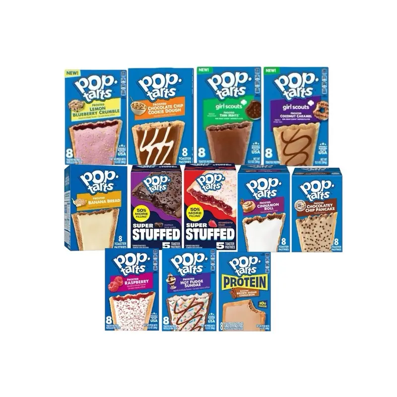 Pop-Tarts Random Assorted Bundle (3 Count) - Food, Snack, Bakery Inspired Flavors (Cookie Dough, Girl Scouts, Banana Bread & More) - Convenient Dessert Snacks, Dessert Treats (Flavors Will Vary), Perfect Snack Treat