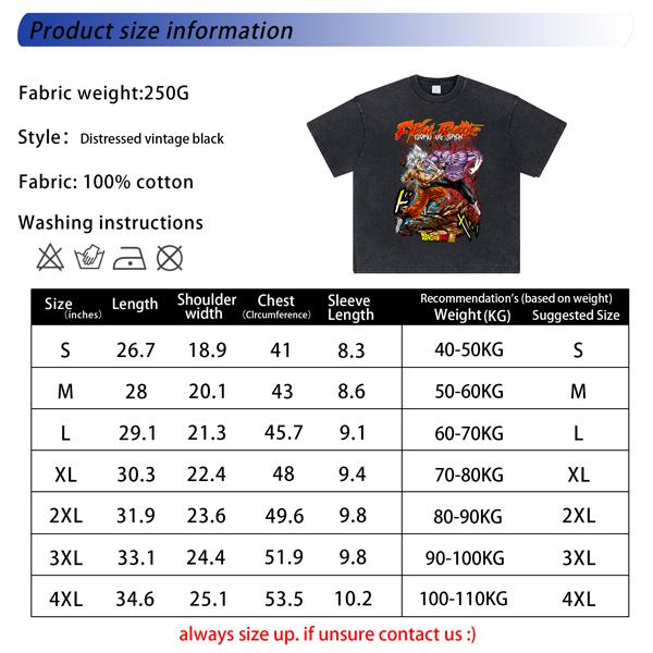 VINTAGE STYLE "GOKU (ULTRA INSTINCT) VSJIREN" T-SHIRT *EXCLUSIVE*  Man Tshirt 100% cotton Anime Menswear Soft Top Unisex Oversized Tropical