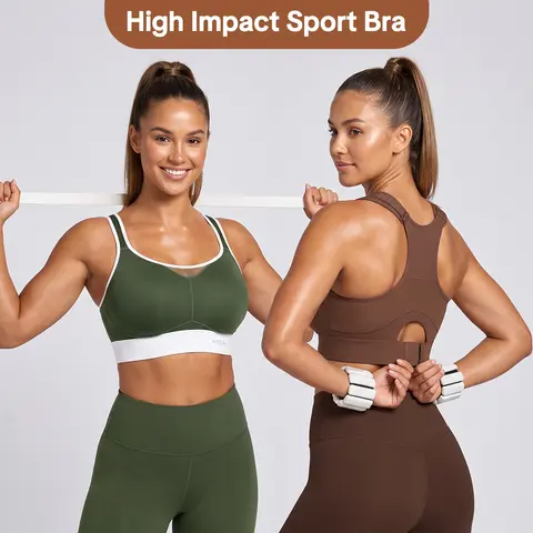 HSIA Speed Race High Impact Plus Size Full Coverage Fixed Cups Racerback Sports Bras for Women Burst Proof Workout Bra Breathable Mesh Back Bra Adjustable Padded Straps Advanced Moisture Wicking Fabric Gym Running Bra for Big Bust Everyday