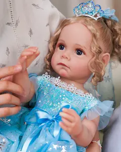 Vacos Realistic Reborn Baby Dolls Girl - 22 Inch Full Vinyl Soft Body Lifelike Poseable Newborn Real Life Doll with Complete Accessories Perfect for Cuddling, Playtime, Gift Giving For Kid Age 3+