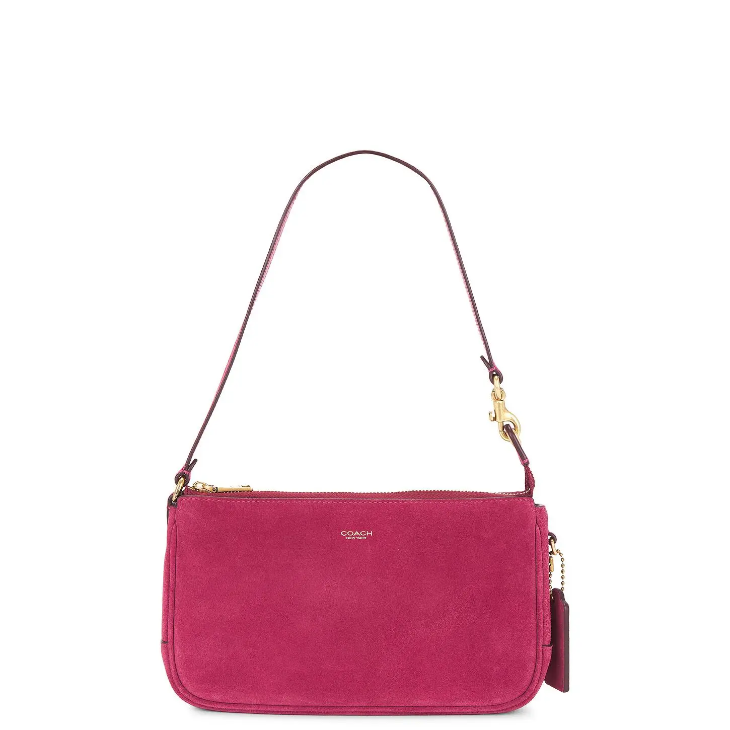 Coach Suede Plaza Bag in Dark Fuchsia Coach Suede Plaza Bag in Dark Fuchsia