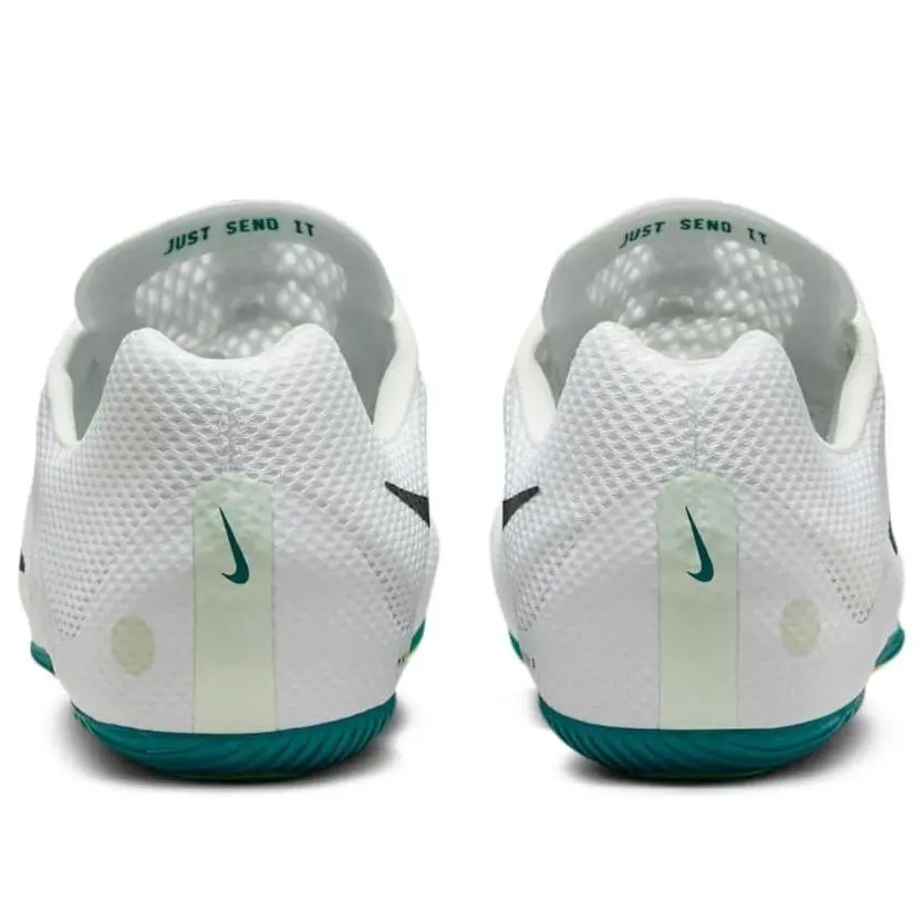 NEW NIKE men\'s rival sprint shoe in white/black bright spruce vapor green Nike Rival Sprint Track Spike White/Black/Vapor Green | Hibbett main image 4
