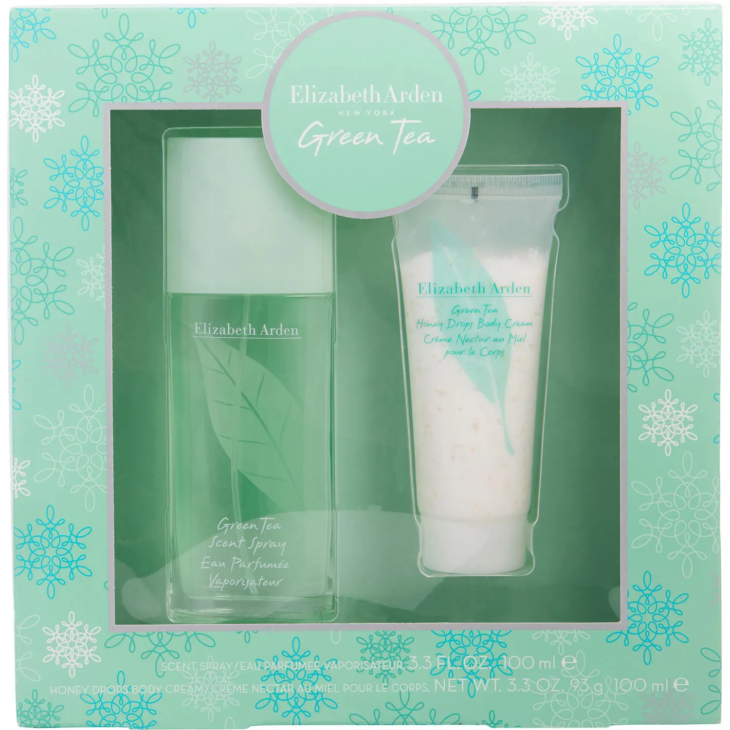 Green Tea Set-Edt Spray 3.3 Oz & Honey Drops Body Cream 3.3 Oz For Women
