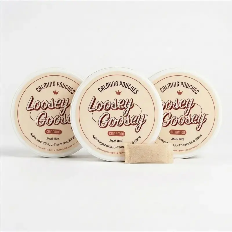 Loosey Goosey  ( Mint and Cinnamon ) - 3 Pack of Calming Pouches - Feel Calmer, Stay Sharper - Nicotine-Free