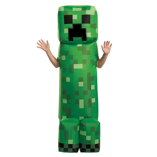 Kid's Inflatable Minecraft Creeper Costume