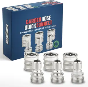 Water Hose Quick Connect [UNIVERSAL FIT] 3 Pack - Stainless Steel Quick Connect - Garden Hose Quick Connect Stainless - Durable Quick Connect Garden Hose Fittings - EASY INSTANT CONNECTION