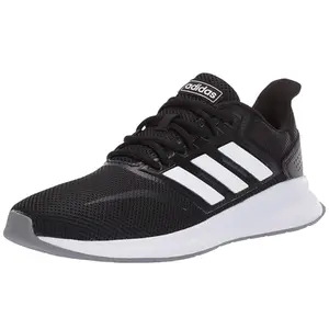 Adidas Originals Women's Falcon Running Shoe, Black/White/Grey, 5.5 M US
