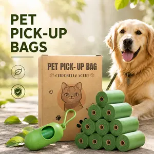 Dog Cat Poo Bags Biodegradable -150 Count/10 Refill Rolls Waste Bags, Extra Strong Thick Poo Bags for Dogs Cats with Dispenser, Easy to Use Pet Waste Bag