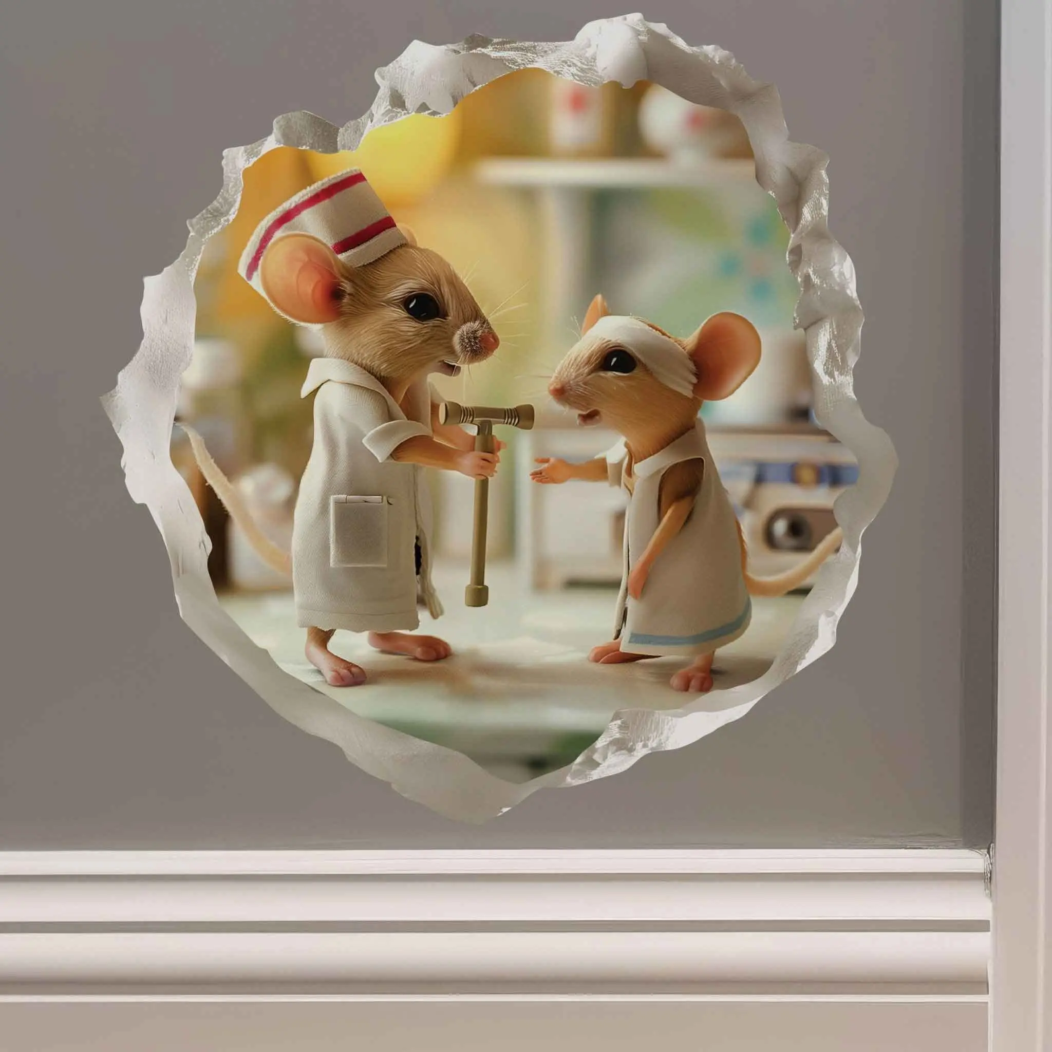 Nurse Mouse Hole Decal