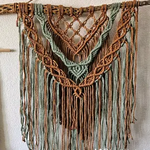 Large cholla wood macrame wall hanging