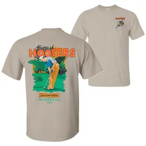 Hooters Golf Club 1993 retro style unisex T-shirt, full-color golf cart pattern, summer casual cotton, unisex, men's short-sleeve top