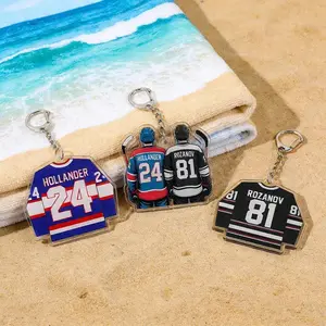 3pcs Heated Rivalry TV Show Keychain Bag - 81 24 Mini Jerseys Shane Hollander Ilya Rozanov Fan Gifts Jewelry Acrylic Keyrings