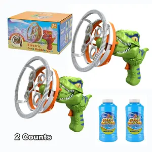 Dinosaur Bubbles Model Blowing Big Bubbles Automatic Handheld Electric Bubbles Toys, 2 Counts Dinosaur Bubbles Maker Toys, Gifts Outdoor Toy