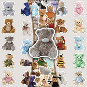 50 pieces of bear toy cartoon cute personality creative fresh decoration DIY scrapbook suitcase stickers Crafts