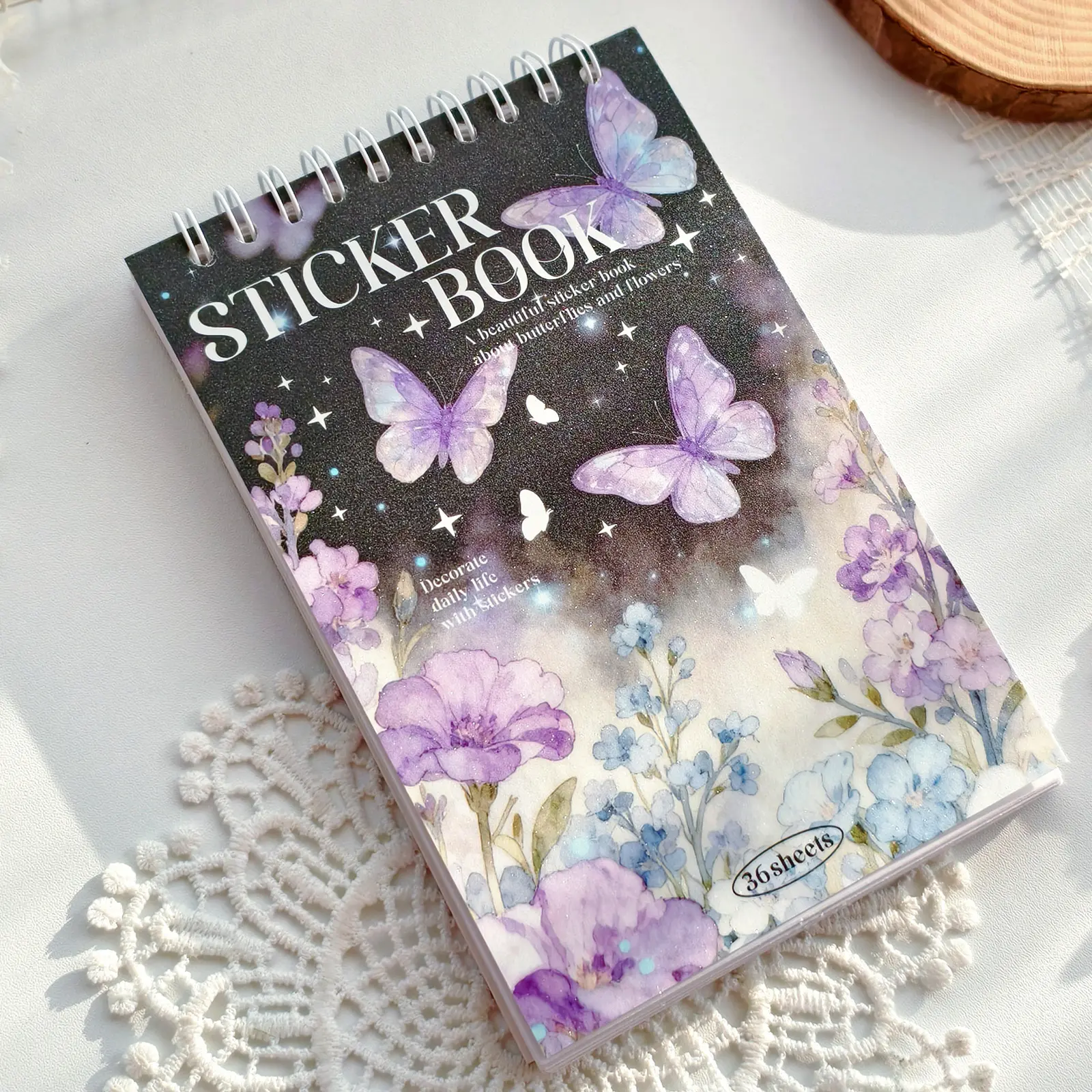 PRSTINCOL Vintage Pet Floral DIY Sticker Book - 36 Sheets, 300+ Uplifting Messages, Decorative Diary Stickers for Journaling, Self-Care Scrapbook Supplies for Daily Positivity, Decorative Stickers, Butterflies