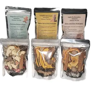 Two Intention Simmer Pot Kits - Two Simmer Kits, Burlap Gift Bag and Tag. Gingerbread Dreams, Pumpkin Spice Latte and Apple Pie Moonshine available until December 31st.