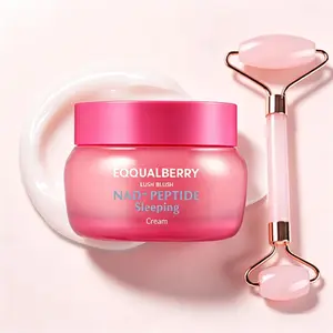 (Free Gift: Facial Massage Stick) EQQUALBERRY NAD+ Peptide Power Cream 50ml | 5% NAD+ + 13 Peptides Anti-Aging Cream, Firming Lifting for Face & Neck Skin