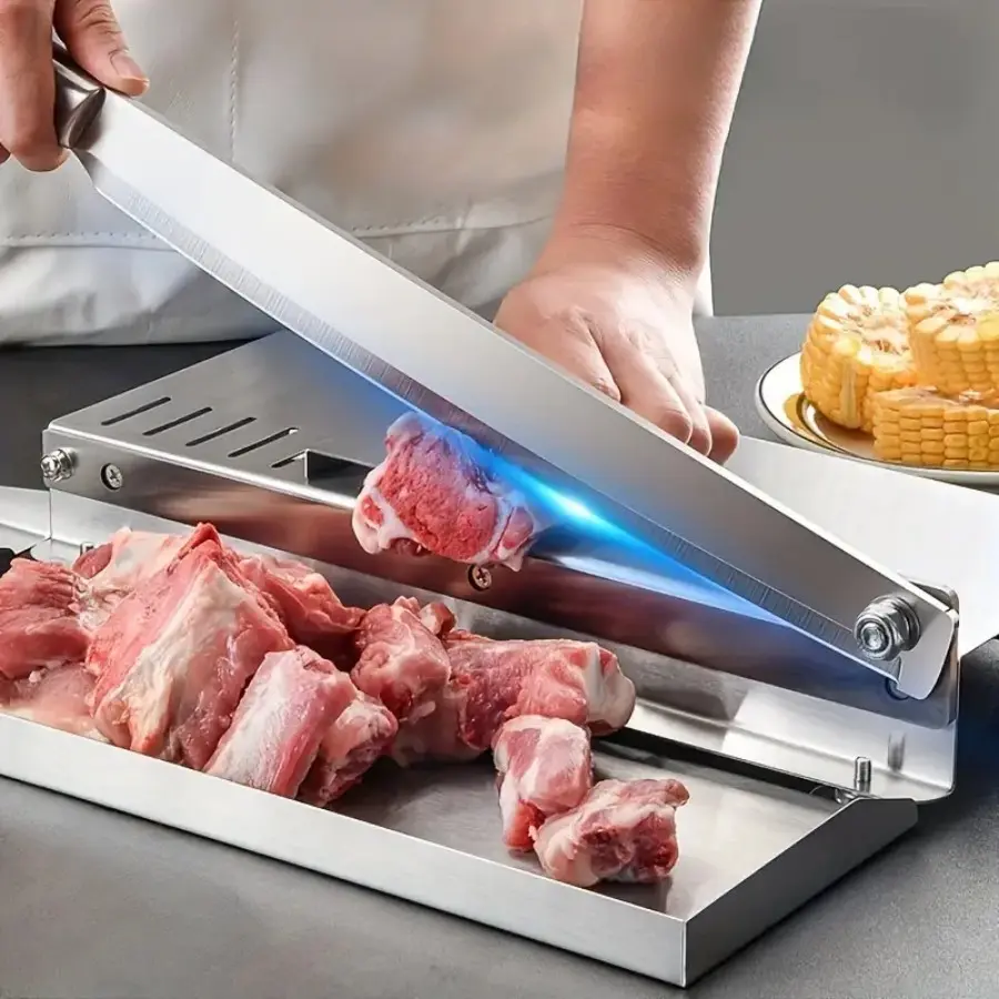 summerwins Stainless Steel Multi-Cut Ability Kitchen Knife - Convenient to Carry, Easy to Clean - for Home Kitchen Use, Campfire/BBQ Party - Suitable for Meat, Frozen Beef, Bones, Vegetables - Premium Cutlery for All Skill Levels