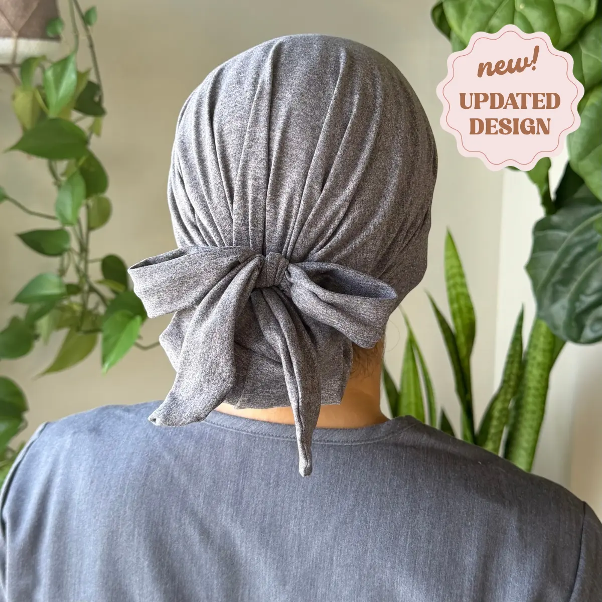 Heathered Grey Modern Scrub Cap