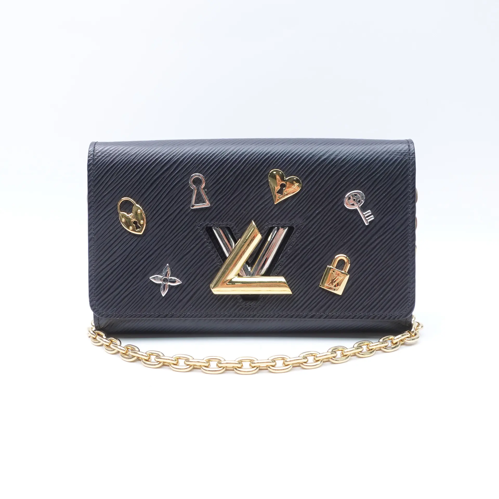 Pre-owned Louis Vuitton Leather Crossbody Bags Twist Black Crossbody Bag T10398931