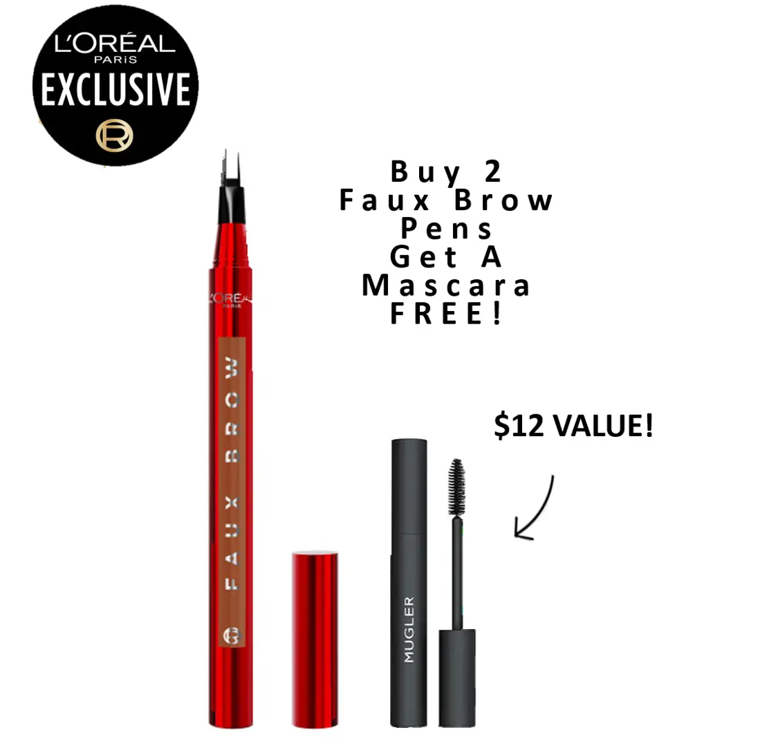 Faux Brow, Hair-Like, Filling Eyebrow Pen with Double-Brush Tip, Fast & Precise Eyebrow Makeup, L'Oreal Paris Faux Brow, Hair-Like, Filling Eyebrow Pen with Double-Brush Tip, Fast & Precise Eyebrow Makeup, L'Oreal Paris