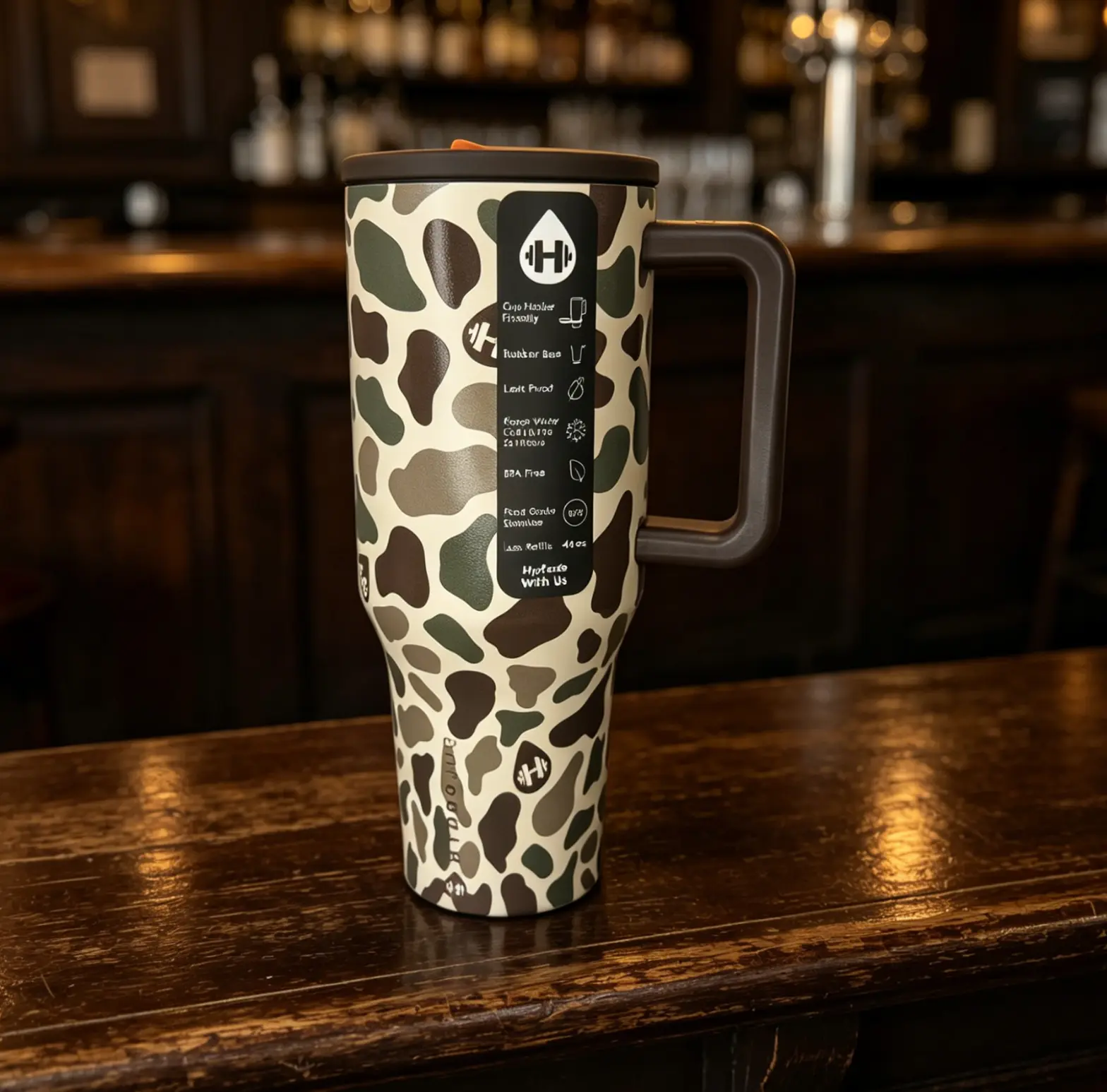 HydroJug Rodeo 40oz (1,000-2,000ml) Limited Edition Military Camouflage Print Insulated Stainless Steel Water Bottle - Triple Insulation, Leak-Proof, Hot/Cold Retention, Novel Design Bottle Vacuum Flask for Adults' Daily Hydration (Kitchenware, Drinkware)