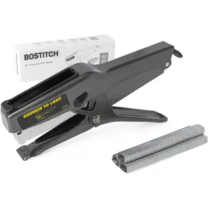 Heavy Duty Stapler Plier for Cardboard, Paper and Fabric, 45 Sheet Capacity, with 1250 1/4" Staples