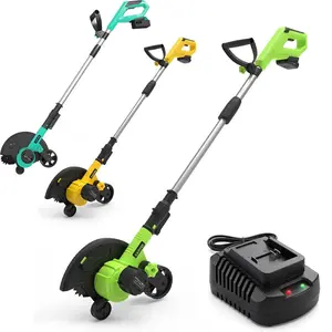 20V Cordless Lawn Edger, 9-Inch Blade, 4.0Ah Battery Powered Edger Lawn Tool with Dual Wheels, 3 Depth Settings, LawnTrencher for Yard, Garden, Patio, Driveway, Lawn and Sidewalk